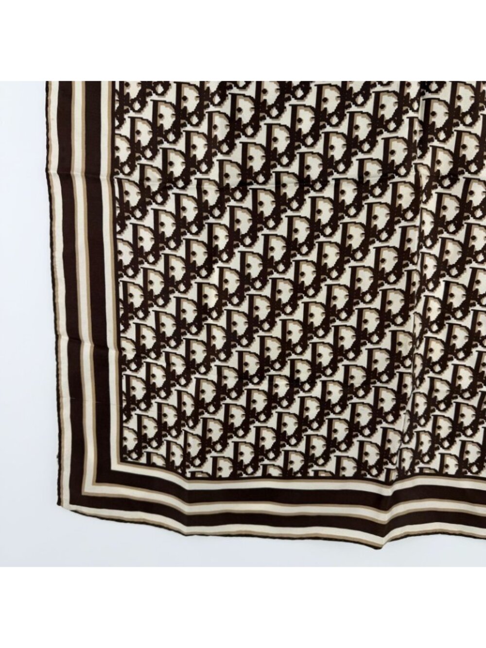 Dior Scarf Brown Silk Vintage - Picture 5 of 15